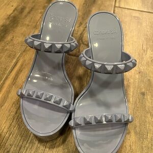 Carmen Sol Women's Gray Studded Sandals